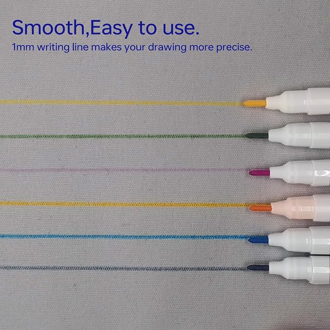 12 pcs Water-Erasable Fabric Pen Set - Image 2