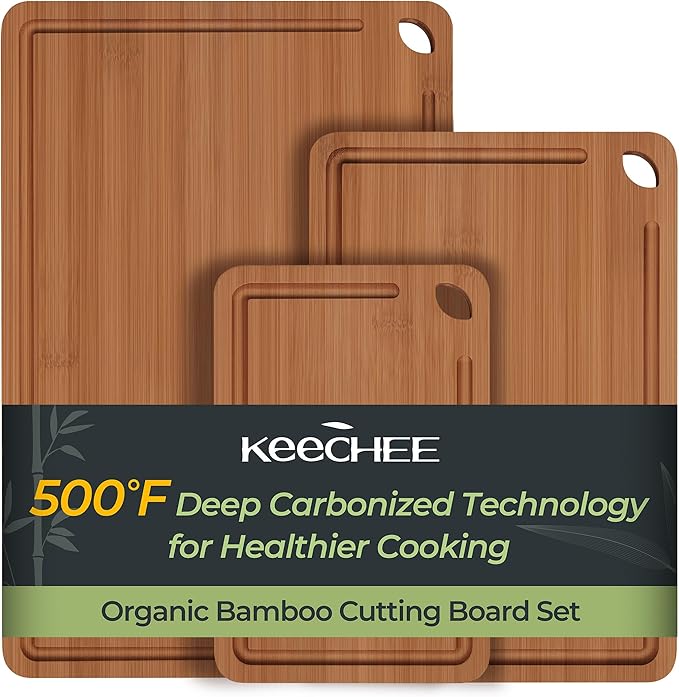 Bamboo Cutting Board, Durable Wood Cutting Boards by Keechee