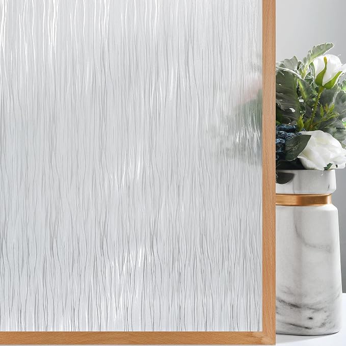 VELIMAX Frosted Window Privacy Film Non Adhesive Window Cling Removable Glass by VELIMAX