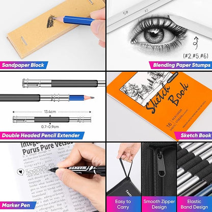 Taotree 81 Pack Art Supplies for Adults Kids Teen Artists Gifts, Pro Art Kit - Image 5
