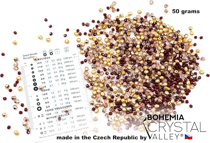 1.8 oz Mix of Faceted Fire Polished Pressed Czech Glass Beads, Sparkling Shiny - Image 2