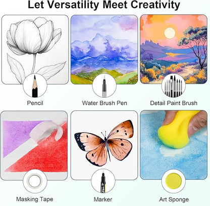 Watercolor Paint Set 50 Colors Including Metallic, Watercolor Kit - Image 5