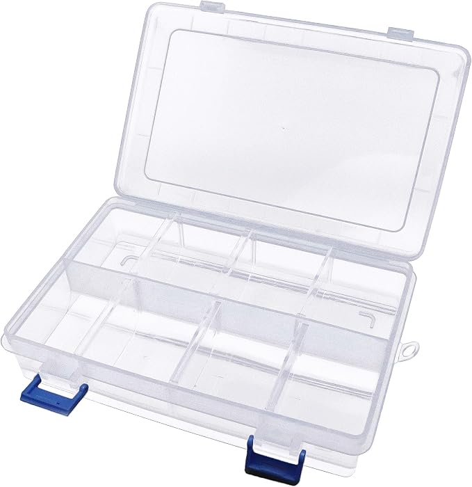 Xiaoyztan Clear Plastic Organizer, 8 Grids by Welcometoxiaoyztan