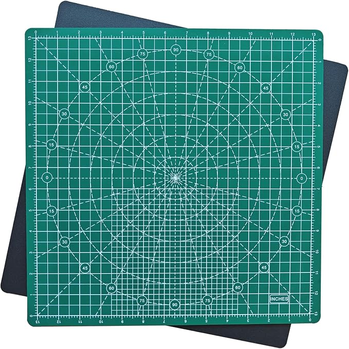 Rotating Cutting Mat 13"x13" Grid, Self Healing Cutting Mat by vohorit