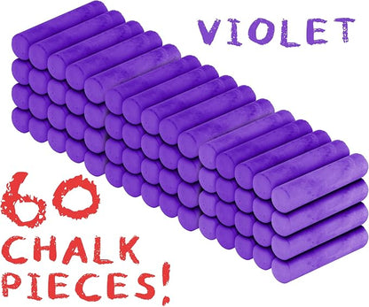 Kid Made Modern 60 Count Pack of Sidewalk Chalk – Violet - Image 2