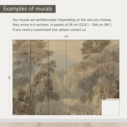 AFZEVEB-Tropical Jungle Wallpaper Landscape Tree Wall murals - Image 3