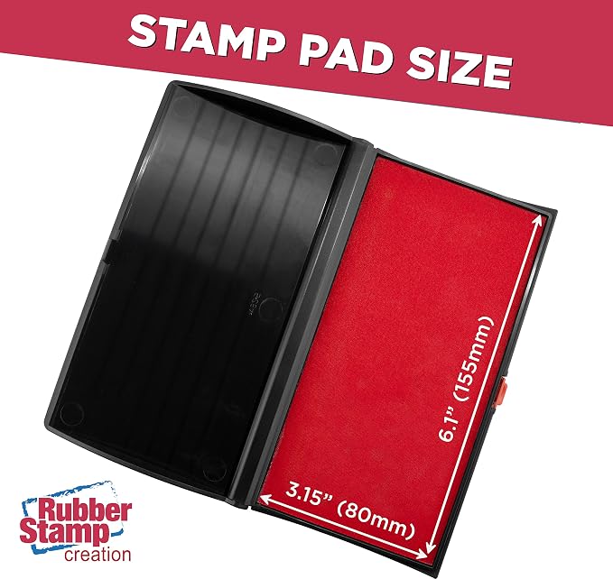 Large Premium Red Ink Stamp Pad - Image 3