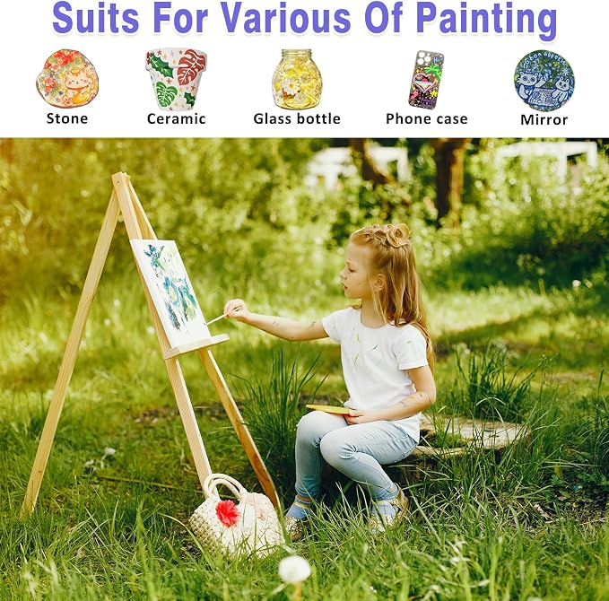 Colorful Acrylic Glass Paint Set - Image 7