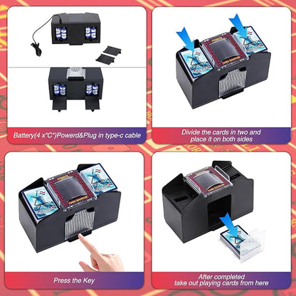 ITOME Automatic Card Shuffler, 2/4/6 Decks Electric Heavy Duty Card Shuffler - Image 4