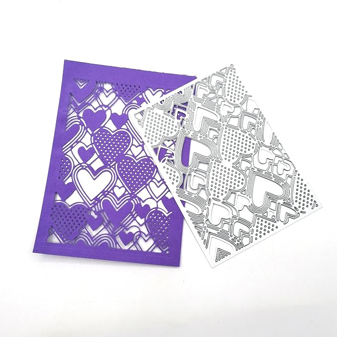 Love Heart Background Frame Cutting Dies, Valentine's Day Love Heart Die Cuts - Image 4