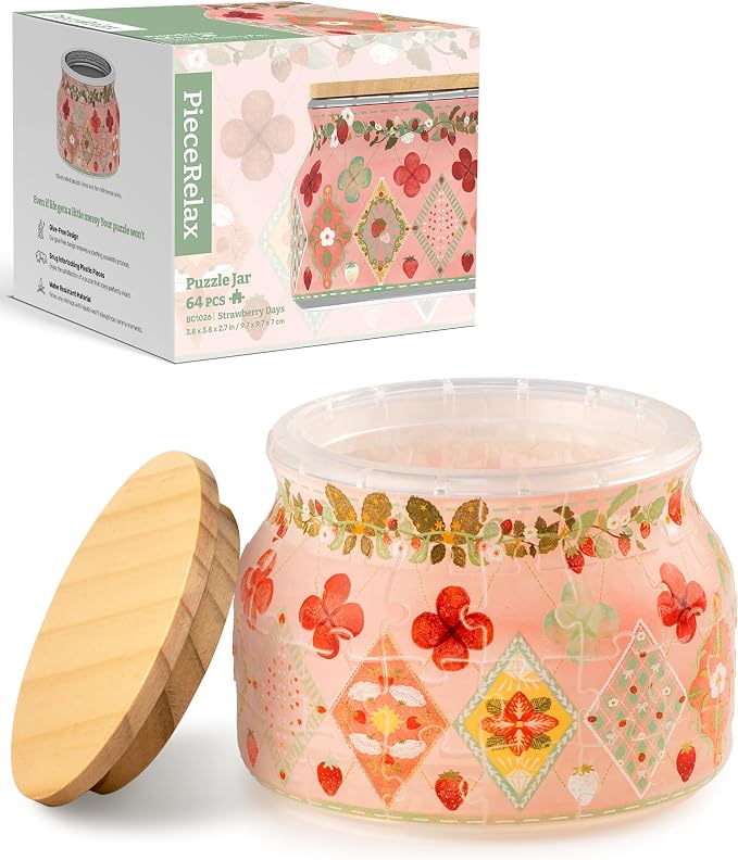 PieceRelax 3D Puzzle Jar 64 Plastic Pieces by PieceRelax