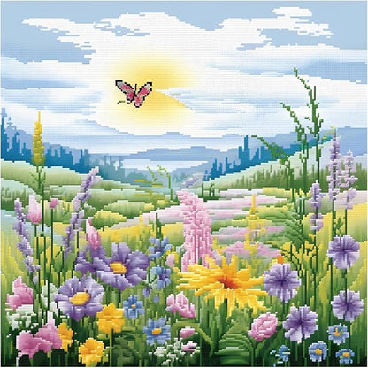 51buyoutgo Natural Landscape Cross Stitch Kits, 11 Ct Count Pre Printed Counted by 51buyoutgo
