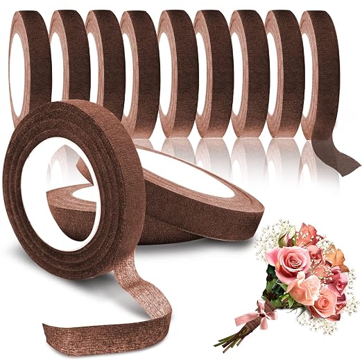 Max Shape 12 Rolls 1/2 Inch 30 Yard Floral Tapes by MaxShape