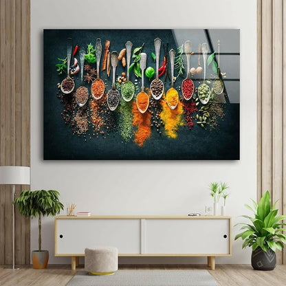 My Photostation.com 30Wx24H'' Spoon Spices Glass Wall ArtTempered Glass - Image 2