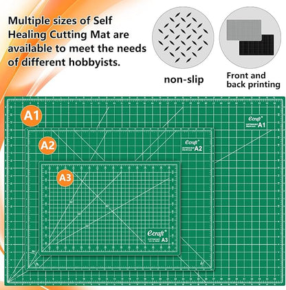 Ecraft 24"x36" Self-Healing Sewing Mat: Large Double Sided Green 5-Ply Hobby Mat - Image 6