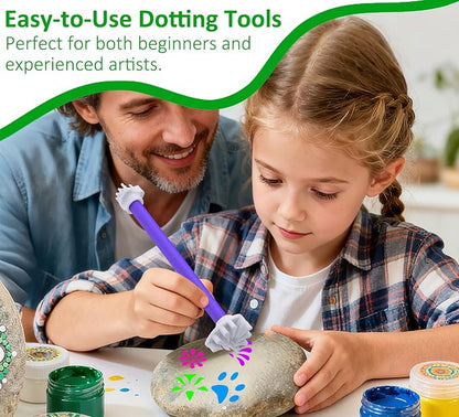 GEOCCI Flower Petal Tools for Dot Painting，50 Petal Shapes Dotting Tool，Mandala - Image 6