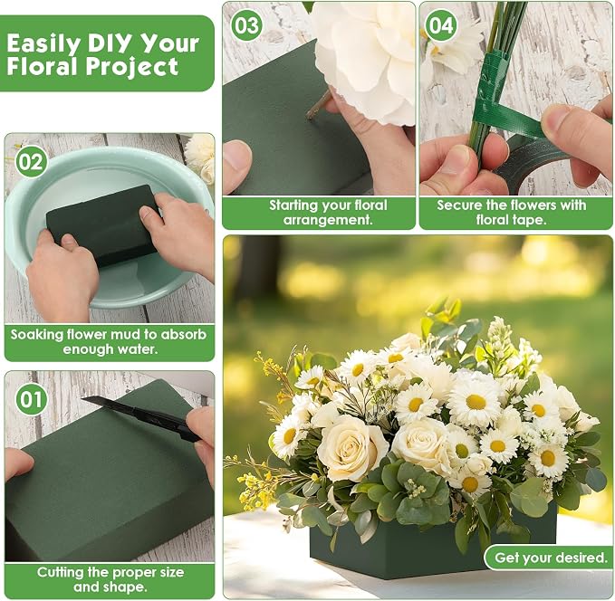 MAPVOLUT Premium Floral Foam Blocks & Waterproof Floral Tape - Image 6