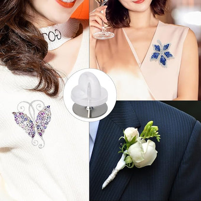 400pcs PVC Rubber Pin Backs Heliltd Butterfly Clutch Pins Tie Tacks Blank Pins - Image 5
