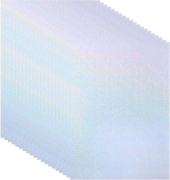 PATIKIL 11.7x8.3" Holographic Sticker Paper, 20Sheets A4 Polypropylene by PATIKIL