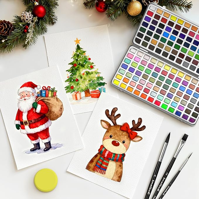 Watercolor Paint Set 168 Colors Including Metallic, Watercolor Kit - Image 6
