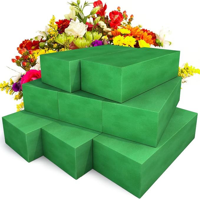 Max Shape Pack of 8 Large Size Floral Foam Blocks by MaxShape