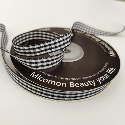 Buffalo Check Ribbon Black and White Gingham Ribbon 25 Yards - Image 7