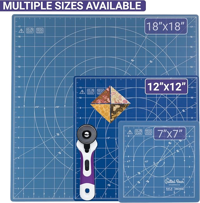 The Quilted Bear Rotating Cutting Mat 12" x 12" - Image 2