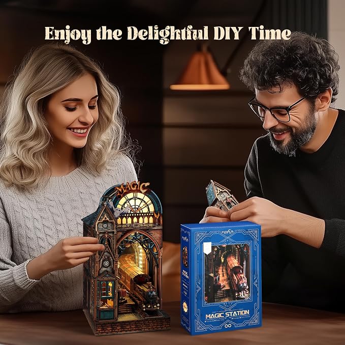 LED 3D Puzzle Magic Station Book Nook Kit - Image 6