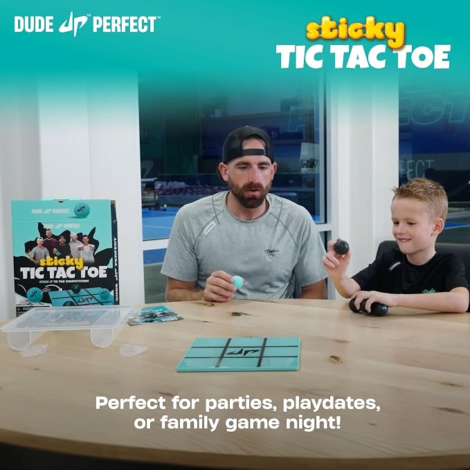 Dude Perfect Sticky Tic Tac Toe, Kids Tabletop Activity, - Image 6
