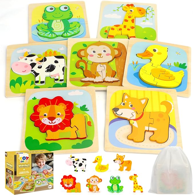 TOY Life Toddler Puzzles Ages 2-4, Wooden Puzzles - Image 8