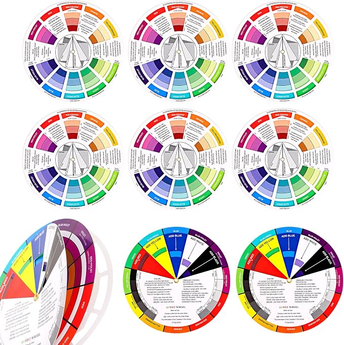 Nezyo 10 Pieces Color Paint Wheel Chart by Nezyo