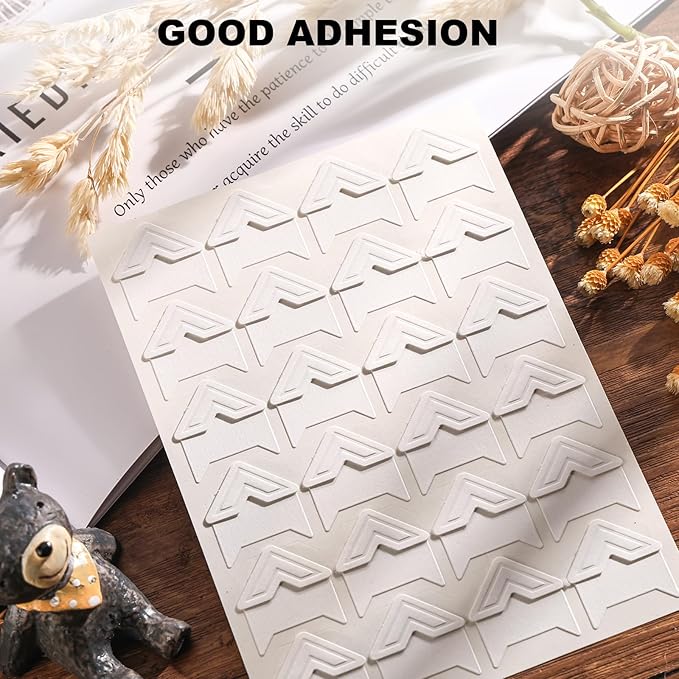 White Photo Corners Self-Adhesive, Photo Picture Mounting Corners - Image 2