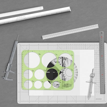 Pacific Arc Template: Large Circle Master, 11 Circles, 1.5" to 3.5" 8.5" x 11" - Image 7