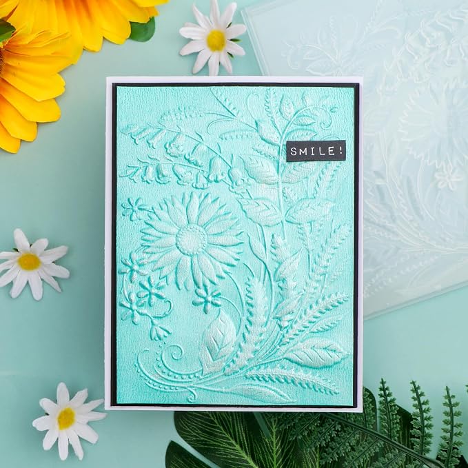 BAOFALI 3D Embossing Folders Sunflowers Leaves Textured - Image 5