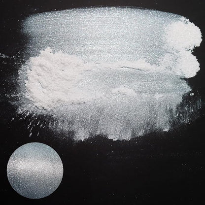 Matio Interference Mica Powder, 1.06oz/ 30g Snow White Chrome Powder, - Image 2