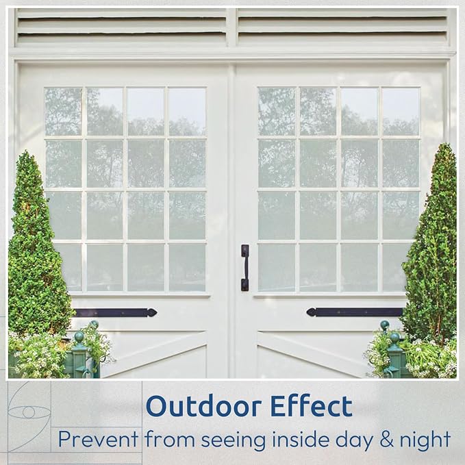 rabbitgoo Window Privacy Film, Non-Adhesive Frosted Glass Window Film - Image 4