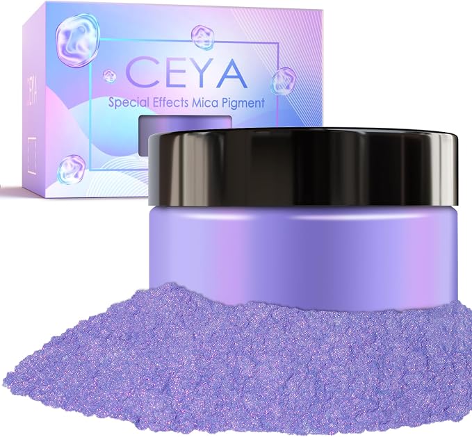 Ceya Highly Chameleon Mica Pigment, 1.8oz/ 50g Purple Shadow Chrome Powder by CEYA