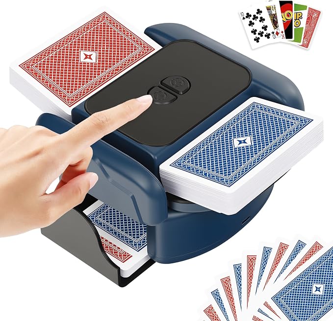 BEE&FLOWER Card Shuffler 2600mAh Rechargeable Auto-Stop Automatic Card Shuffler by BEEFLOWER