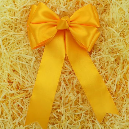 Yellow Solid Satin Ribbon 2 Inch 25 Yards Solid Polyester Fabric Ribbon - Image 5