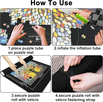 Napzy Puzzle Mat-Jigsaw Puzzles Matt Roll Up to 3000pcs Roll-up Puzzled Board - Image 8