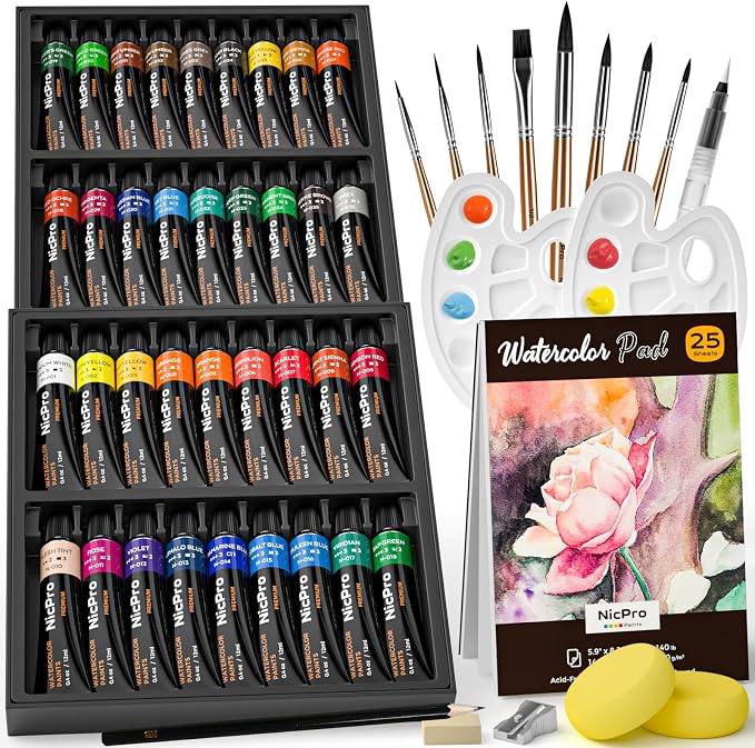 Nicpro 78PCS Watercolor Paint Set by Nicpro