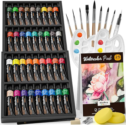 Nicpro 78PCS Watercolor Paint Set by Nicpro
