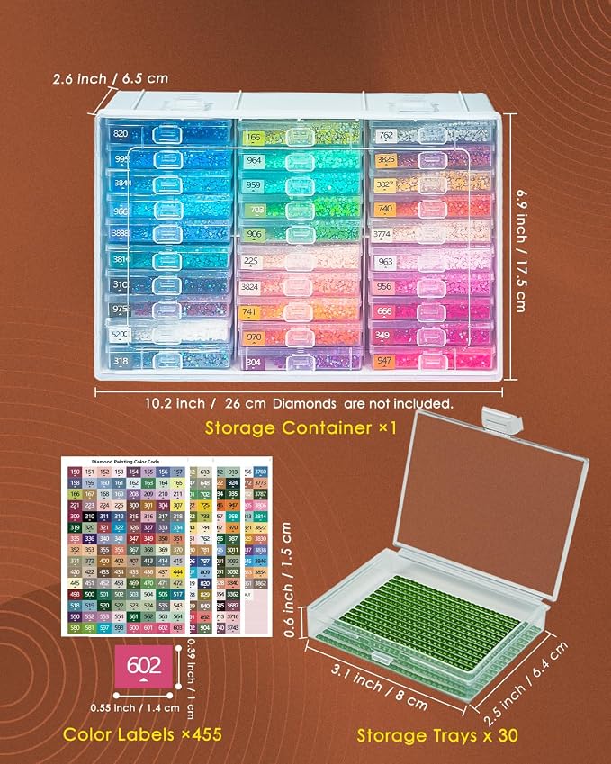 YBUTVY Diamond Art Trays with Lids, Diamond Painting Accessories - Image 7