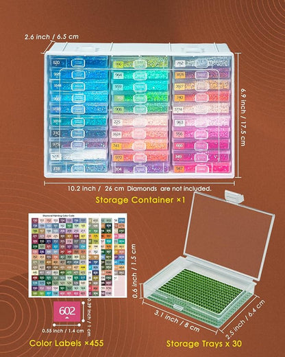 YBUTVY Diamond Art Trays with Lids, Diamond Painting Accessories - Image 7
