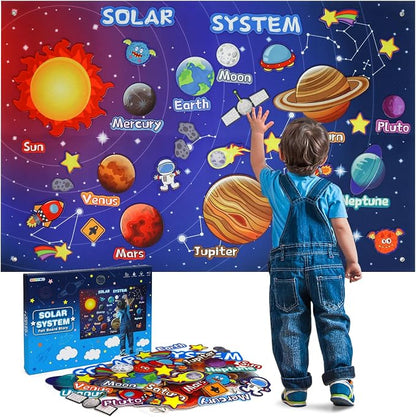 OKOOKO Solar System Felt Story Board Set 41PCS 43x29inch Outer Space Universe by OKOOKOBabyKidsProducts