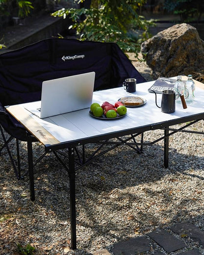 KingCamp Aluminum Folding Lightweight Roll Portable Stable Table - Image 2