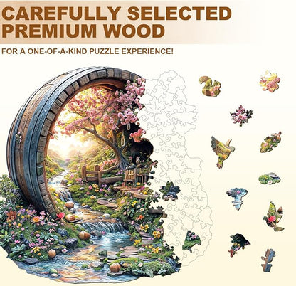Wooden Puzzles for Adults, Spring Flower Wooden Jigsaw Puzzle for Adults - Image 2