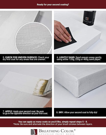 White Gesso Canvas Primer 32 oz Give Your Art The Ultimate Base Prime! Keep - Image 7