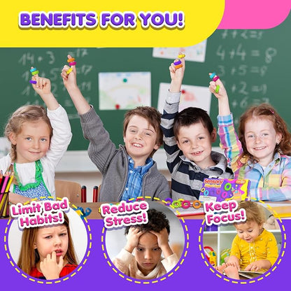 Fidget Toys Sensory Rings for Kids: Fidget Ring 18 Pack - Image 4