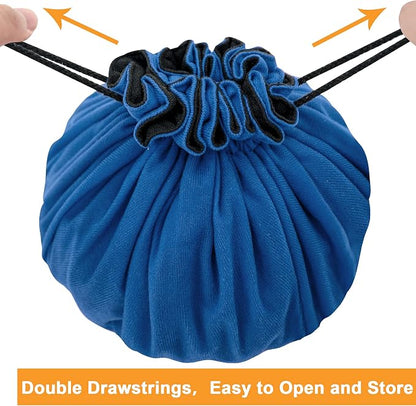 SIQUK Large Dice Bag with Pockets Big Capacity Dice Bag Drawstring Dice Pouch - Image 4